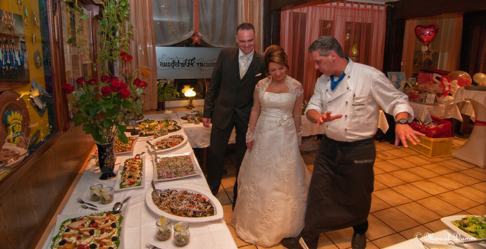 Buffet einer Hochzeit